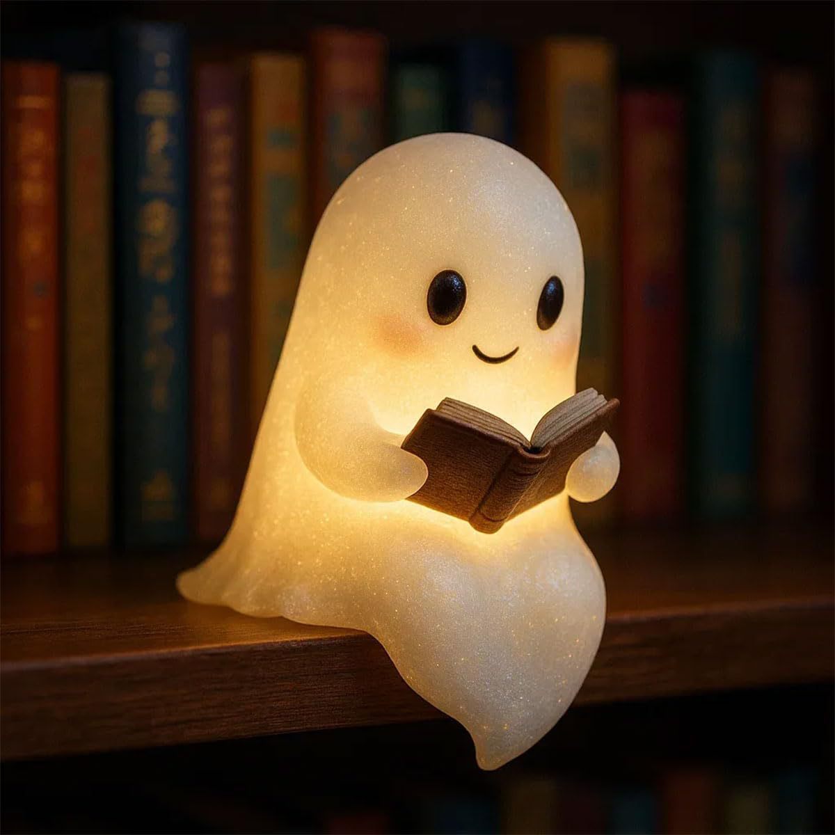 Cute LED Ghost Night Light β Warm Bedside Lamp for Kids