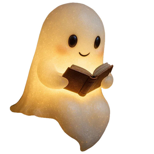 Cute LED Ghost Night Light – Warm Bedside Lamp for Kids